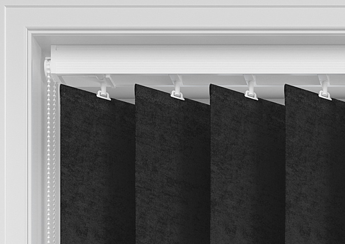 Flori Faux Suede (Blackout), Black - Vertical Blind - Image 8